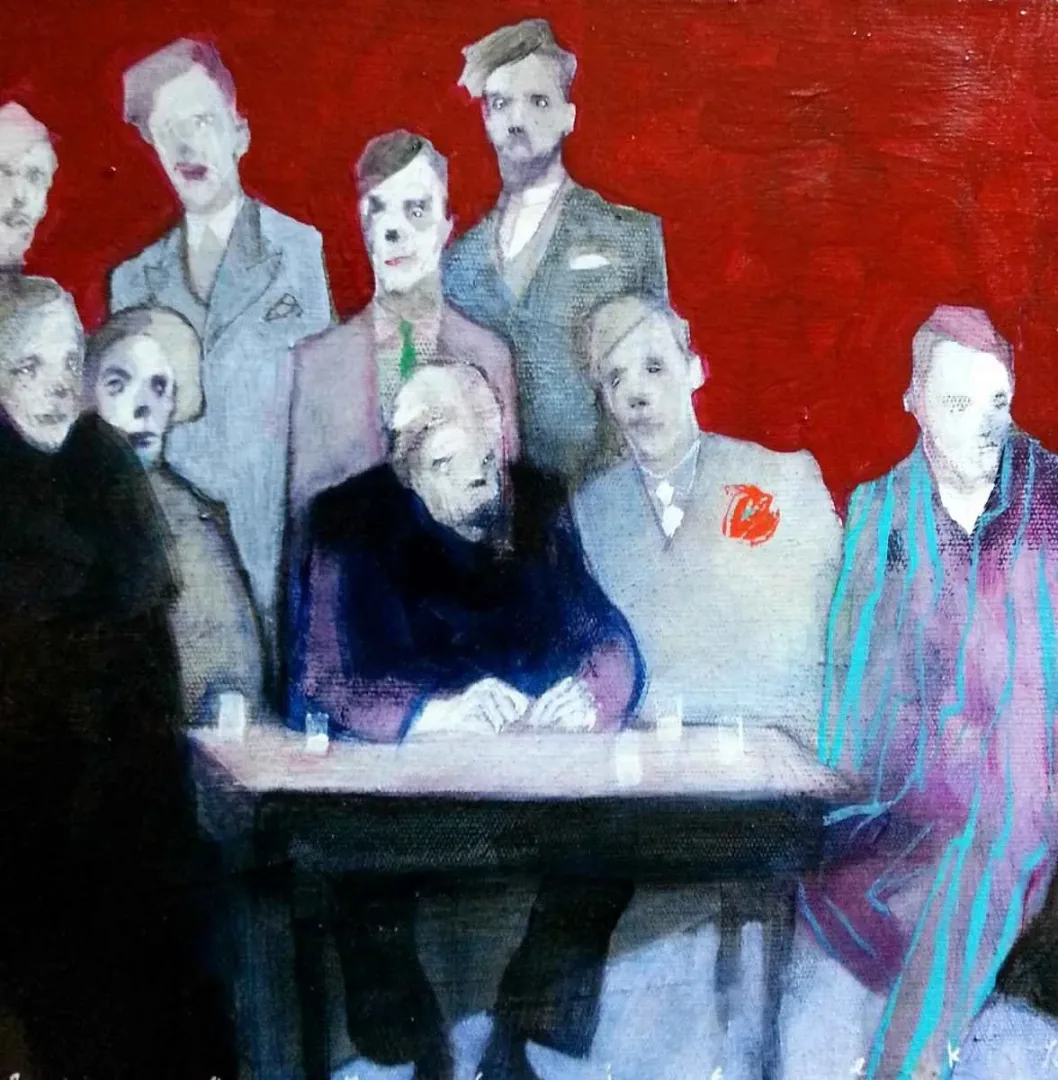 "isimsiz" eseri ERCAN AYÇİÇEK tarafından 2016 yılında 25x25 cm ölçülerinde Tuval üzeri akrilik boya tekniği ile yapılmıştır.