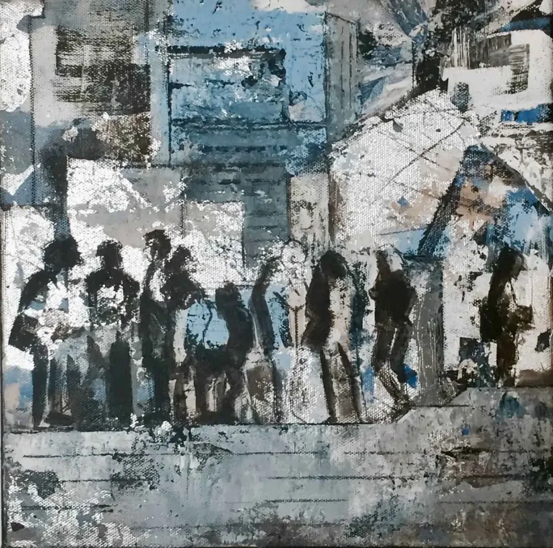 "isimsiz" eseri EVREN TEMEL tarafından 2016 yılında 25x25 cm ölçülerinde Tuval üzeri yağlı boya tekniği ile yapılmıştır.
