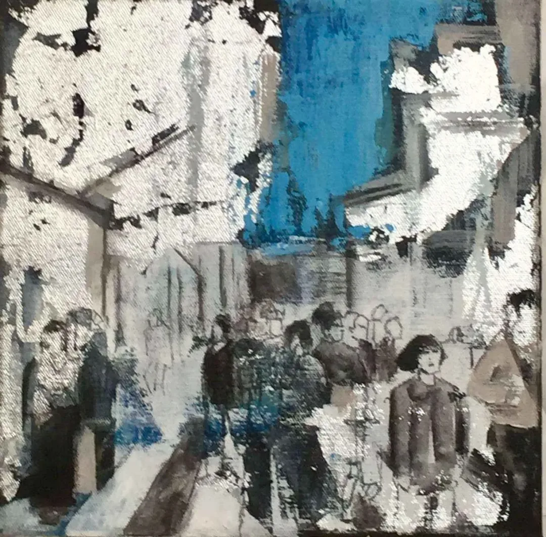 "isimsiz" eseri EVREN TEMEL tarafından 2016 yılında 25x25 cm ölçülerinde Tuval üzeri yağlı boya tekniği ile yapılmıştır.