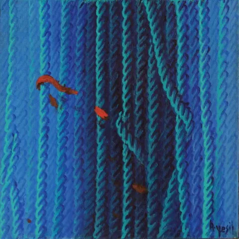 "isimsiz" eseri AHMET YEŞİL tarafından 2016 yılında 25x25 cm ölçülerinde Tuval üzeri yağlı boya tekniği ile yapılmıştır.