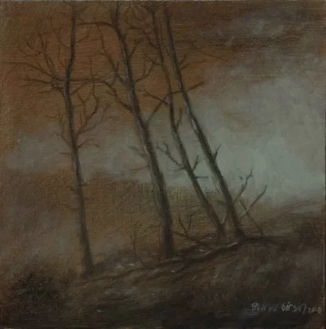 GURUR BİRSİN — “isimsiz”, 2016 "isimsiz" eseri GURUR BİRSİN tarafından 2016 yılında 25x25 cm ölçülerinde Tuval üzeri yağlı boya tekniği ile yapılmıştır.