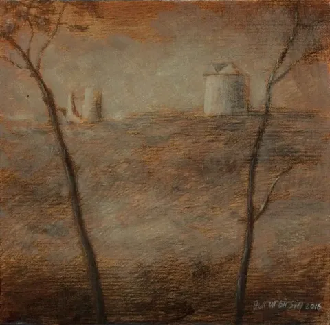 GURUR BİRSİN — “isimsiz”, 2016 "isimsiz" eseri GURUR BİRSİN tarafından 2016 yılında 25x25 cm ölçülerinde Tuval üzeri yağlı boya tekniği ile yapılmıştır.