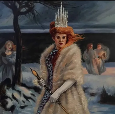 HATİCE BERRAK ÇİÇE — “Dedikodu”, 2016 "Dedikodu" eseri HATİCE BERRAK ÇİÇE tarafından 2016 yılında 25x25 cm ölçülerinde Tuval üzeri yağlı boya tekniği ile yapılmıştır.