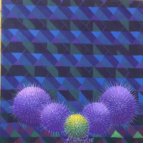 HİMMET GÜMRAH — “isimsiz”, 2016 "isimsiz" eseri HİMMET GÜMRAH tarafından 2016 yılında 25x25 cm ölçülerinde Tuval üzeri yağlı boya tekniği ile yapılmıştır.