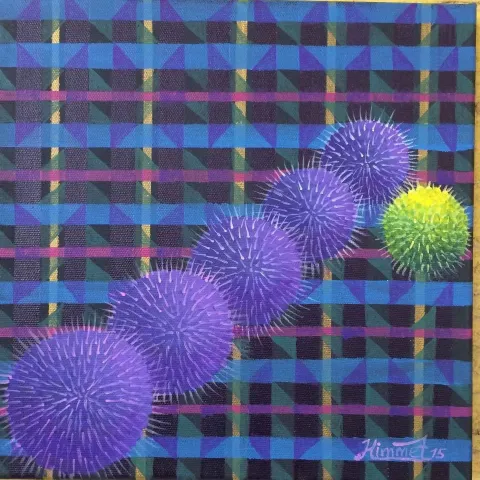 "isimsiz" eseri HİMMET GÜMRAH tarafından 2016 yılında 25x25 cm ölçülerinde Tuval üzeri yağlı boya tekniği ile yapılmıştır.