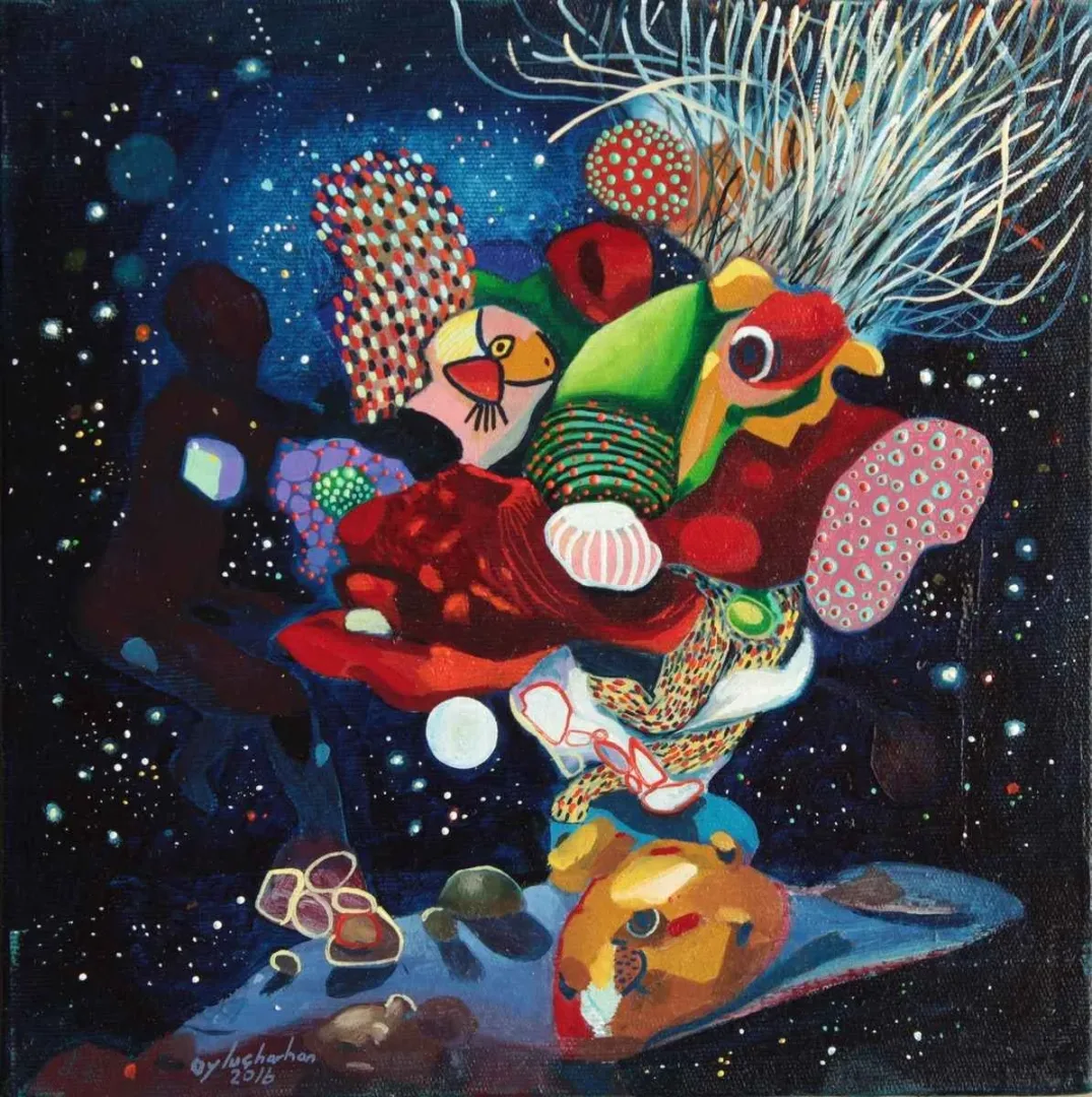 yakınlaştır "isimsiz" eseri LEVENT OYLUÇTARHAN tarafından 2016 yılında 25x25 cm ölçülerinde Tuval üzeri yağlı boya tekniği ile yapılmıştır.