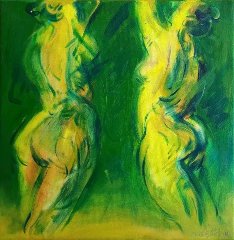 MAHMUT ÖZTÜRK — “Protest Gösteri”, 2016 "Protest Gösteri" eseri MAHMUT ÖZTÜRK tarafından 2016 yılında 25x25 cm ölçülerinde Tuval üzeri yağlı boya tekniği ile yapılmıştır.