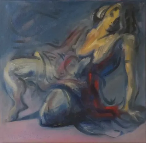 MAHMUT ÖZTÜRK — “Yaralı Kadın”, 2016 "Yaralı Kadın" eseri MAHMUT ÖZTÜRK tarafından 2016 yılında 25x25 cm ölçülerinde Tuval üzeri yağlı boya tekniği ile yapılmıştır.
