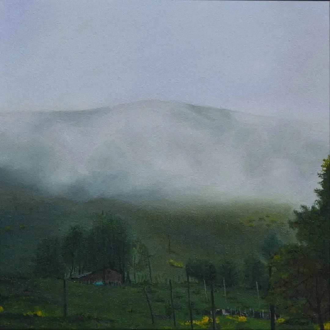 yakınlaştır "Yayla" eseri MEDİNE ÖZEN tarafından 2016 yılında 25x25 cm ölçülerinde Tuval üzeri yağlı boya tekniği ile yapılmıştır.