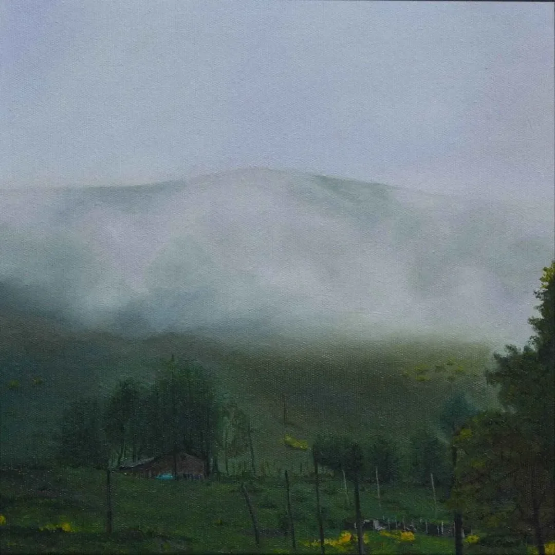 yakınlaştır "Yayla" eseri MEDİNE ÖZEN tarafından 2016 yılında 25x25 cm ölçülerinde Tuval üzeri yağlı boya tekniği ile yapılmıştır.