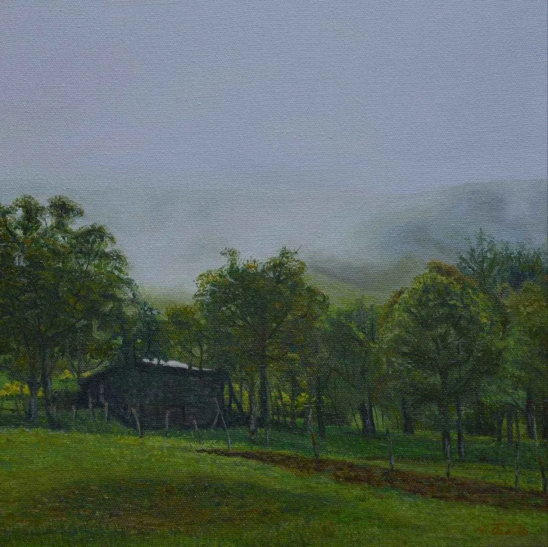 yakınlaştır "Yayla" eseri MEDİNE ÖZEN tarafından 2016 yılında 25x25 cm ölçülerinde Tuval üzeri yağlı boya tekniği ile yapılmıştır.