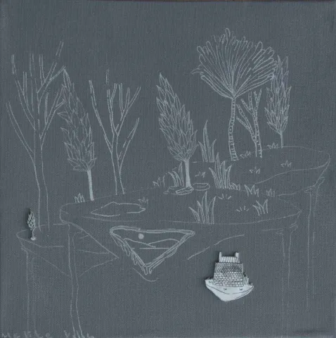 MELİKE KILIÇ — “isimsiz”, 2016 "isimsiz" eseri MELİKE KILIÇ tarafından 2016 yılında 25x25 cm ölçülerinde Tuval üzeri karışık teknik tekniği ile yapılmıştır.