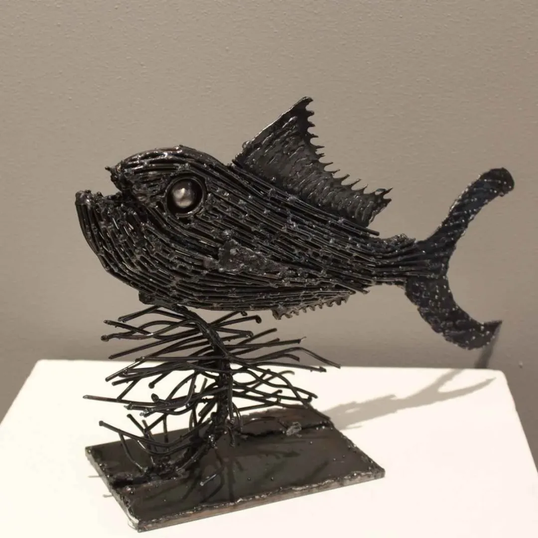 "Balık" eseri MURAT YILDIRIMÇAKAR tarafından 2016 yılında 34x23x11 cm ölçülerinde Metal tekniği ile yapılmıştır.