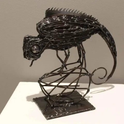 MURAT YILDIRIMÇAKAR — “Bukalemun”, 2016 "Bukalemun" eseri MURAT YILDIRIMÇAKAR tarafından 2016 yılında 28x30x13 cm ölçülerinde Metal tekniği ile yapılmıştır.