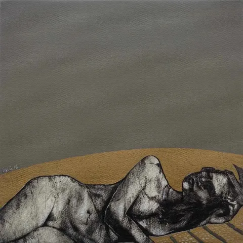 NECMETTİN ÖZLÜ — “isimsiz”, 2016 "isimsiz" eseri NECMETTİN ÖZLÜ tarafından 2016 yılında 25x25 cm ölçülerinde Tuval üzeri karışık teknik tekniği ile yapılmıştır.