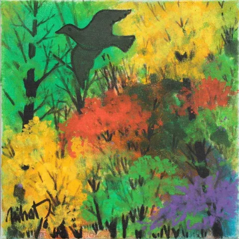 NİHAT KAHRAMAN — “isimsiz”, 2016 "isimsiz" eseri NİHAT KAHRAMAN tarafından 2016 yılında 25x25 cm ölçülerinde Tuval üzeri yağlı boya tekniği ile yapılmıştır.