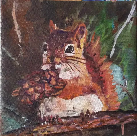 "isimsiz" eseri NİL KÖKEN tarafından 2016 yılında 25x25 cm ölçülerinde Tuval üzeri yağlı boya tekniği ile yapılmıştır.