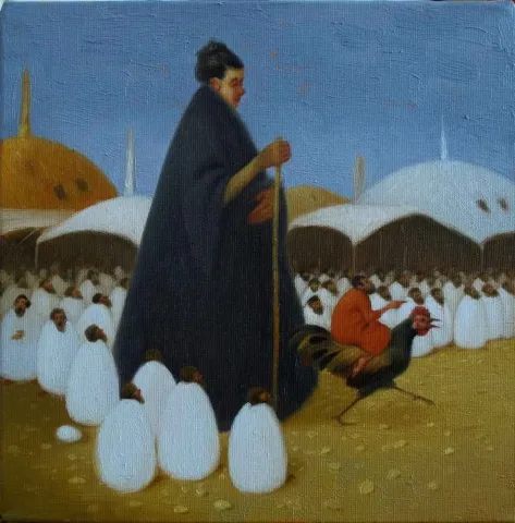 ÖMER EKEN — “isimsiz”, 2016 "isimsiz" eseri ÖMER EKEN tarafından 2016 yılında 25x25 cm ölçülerinde Tuval üzeri yağlı boya tekniği ile yapılmıştır.