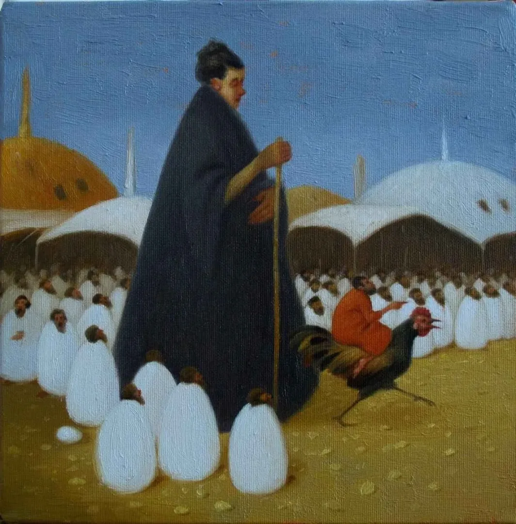 "isimsiz" eseri ÖMER EKEN tarafından 2016 yılında 25x25 cm ölçülerinde Tuval üzeri yağlı boya tekniği ile yapılmıştır.