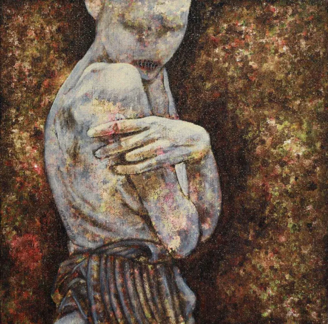 "isimsiz" eseri PARVİN GHORBANZADEH DİZAJİ tarafından 2016 yılında 25x25 cm ölçülerinde Tuval üzeri yağlı boya tekniği ile yapılmıştır.