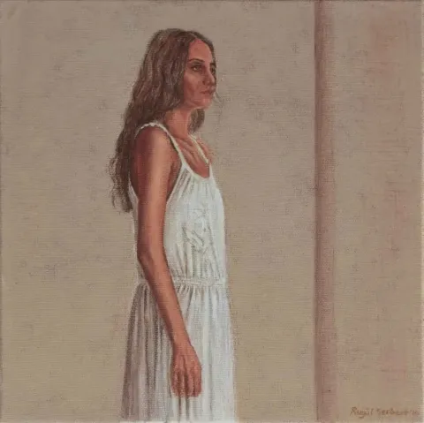 RUGÜL SERBEST — “isimsiz”, 2016 "isimsiz" eseri RUGÜL SERBEST tarafından 2016 yılında 25x25 cm ölçülerinde Tuval üzeri yağlı boya tekniği ile yapılmıştır.