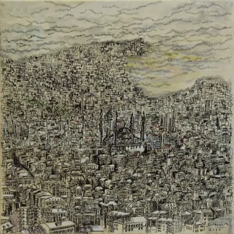 SÜMEYYE YUŞAN — “isimsiz”, 2016 "isimsiz" eseri SÜMEYYE YUŞAN tarafından 2016 yılında 25x25 cm ölçülerinde Tuval üzeri karışık teknik tekniği ile yapılmıştır.