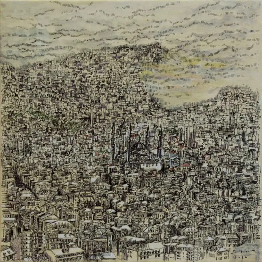 yakınlaştır "isimsiz" eseri SÜMEYYE YUŞAN tarafından 2016 yılında 25x25 cm ölçülerinde Tuval üzeri karışık teknik tekniği ile yapılmıştır.