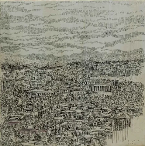 SÜMEYYE YUŞAN — “isimsiz”, 2016 "isimsiz" eseri SÜMEYYE YUŞAN tarafından 2016 yılında 25x25 cm ölçülerinde Tuval üzeri karışık teknik tekniği ile yapılmıştır.