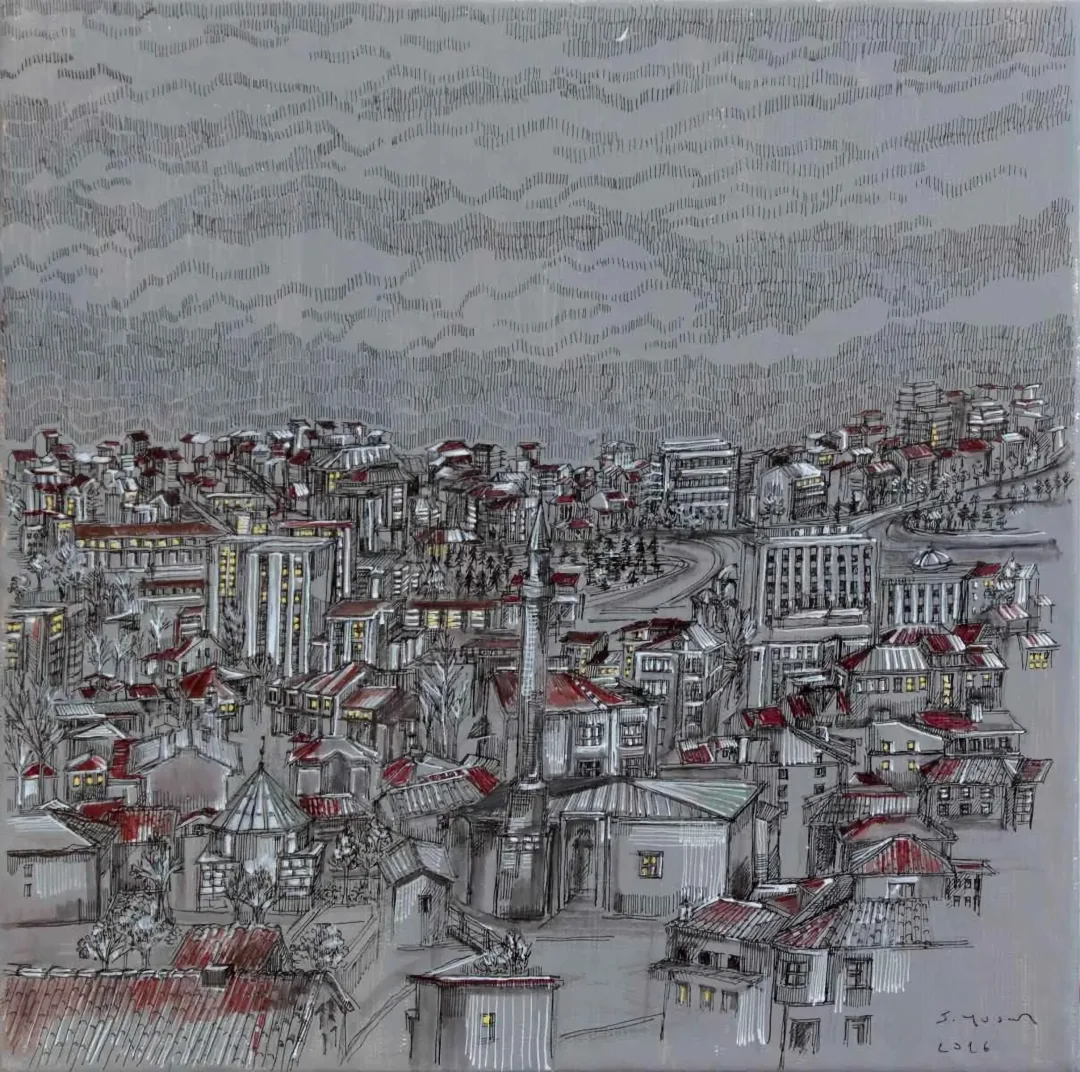 "isimsiz" eseri SÜMEYYE YUŞAN tarafından 2016 yılında 25x25 cm ölçülerinde Tuval üzeri karışık teknik tekniği ile yapılmıştır.