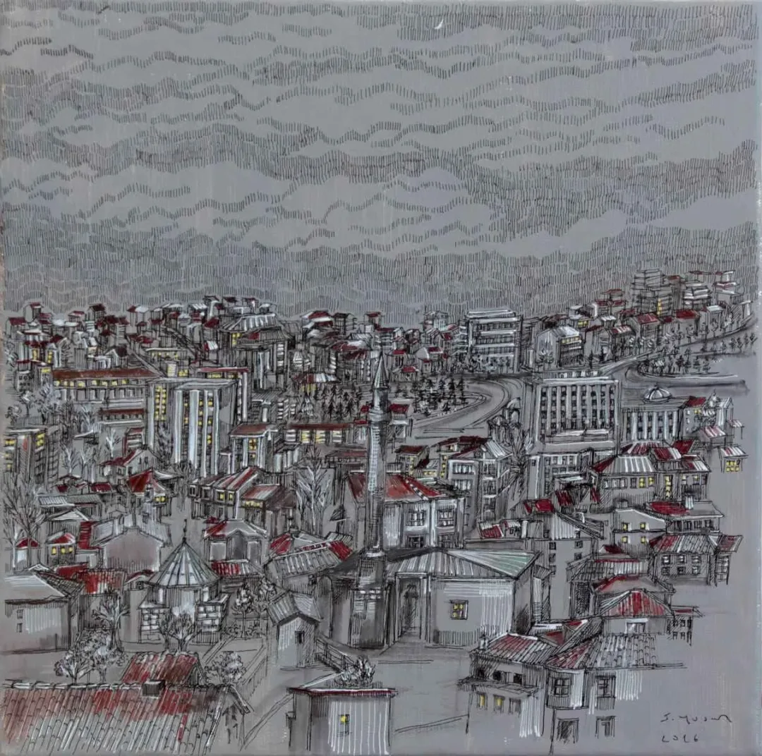 "isimsiz" eseri SÜMEYYE YUŞAN tarafından 2016 yılında 25x25 cm ölçülerinde Tuval üzeri karışık teknik tekniği ile yapılmıştır.