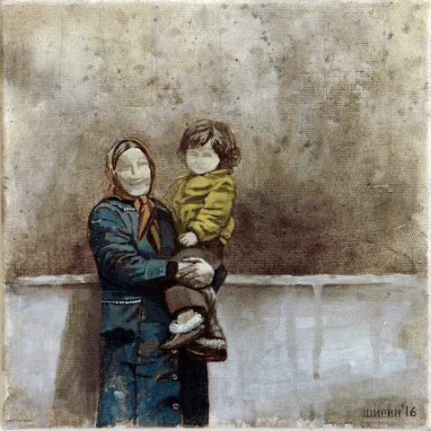 ŞİRİN YILMAZ — “isimsiz”, 2016 "isimsiz" eseri ŞİRİN YILMAZ tarafından 2016 yılında 25x25 cm ölçülerinde Tuval üzeri yağlı boya tekniği ile yapılmıştır.