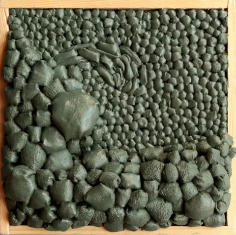 BELGİN ŞEN — “isimsiz”, 2016 "isimsiz" eseri BELGİN ŞEN tarafından 2016 yılında 25x25 cm ölçülerinde Tuval üzeri karışık teknik tekniği ile yapılmıştır.