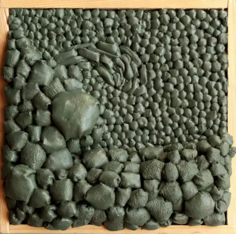 BELGİN ŞEN — “isimsiz”, 2016 "isimsiz" eseri BELGİN ŞEN tarafından 2016 yılında 25x25 cm ölçülerinde Tuval üzeri karışık teknik tekniği ile yapılmıştır.