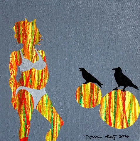 YASİN DAĞ — “isimsiz”, 2016 "isimsiz" eseri YASİN DAĞ tarafından 2016 yılında 25x25 cm ölçülerinde Tuval üzeri akrilik boya tekniği ile yapılmıştır.