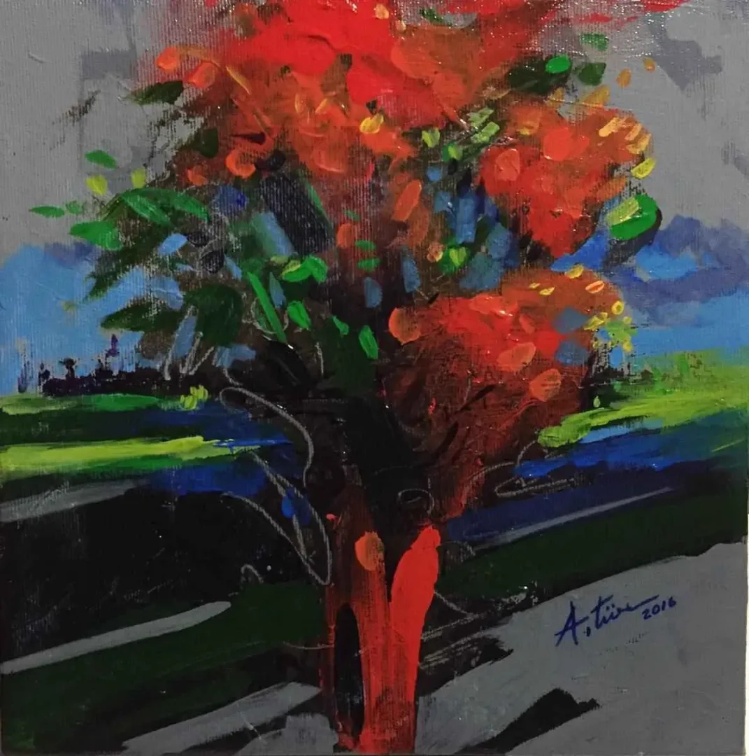 yakınlaştır "Aşiyan" eseri AHMET TÜRE tarafından 2016 yılında 25x25 cm ölçülerinde Tuval üzeri yağlı boya tekniği ile yapılmıştır.