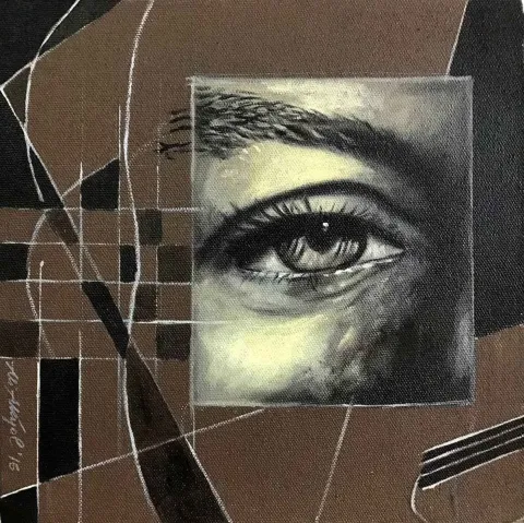 ALİ AKYOL — “isimsiz”, 2016 "isimsiz" eseri ALİ AKYOL tarafından 2016 yılında 25x25 cm ölçülerinde Tuval üzeri yağlı boya tekniği ile yapılmıştır.