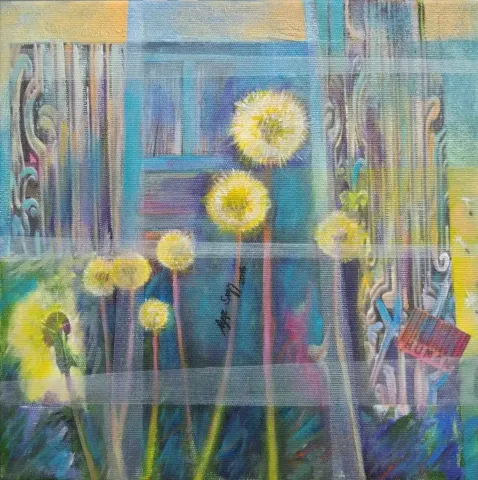 "Ütopik Hayatlar" eseri AYŞE SEZER tarafından 2016 yılında 25x25 cm ölçülerinde Tuval üzeri yağlı boya tekniği ile yapılmıştır.