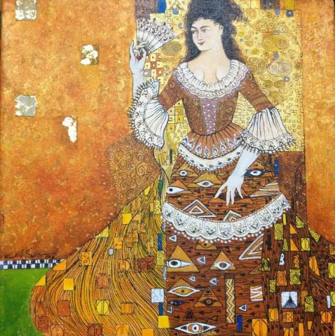 "Düet" eseri CENK SEZER tarafından 2016 yılında 25x25 cm ölçülerinde Tuval üzeri yağlı boya tekniği ile yapılmıştır.