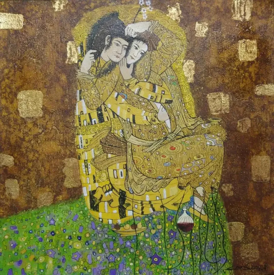 "Düet" eseri CENK SEZER tarafından 2016 yılında 25x25 cm ölçülerinde Tuval üzeri yağlı boya tekniği ile yapılmıştır.