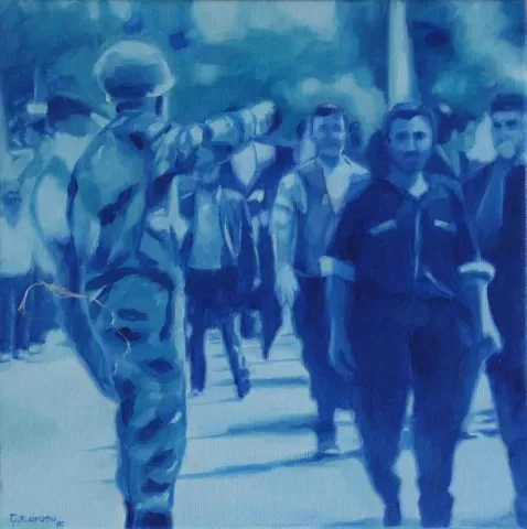 EREN ÇAĞDAŞ KARASU — “isimsiz”, 2016 "isimsiz" eseri EREN ÇAĞDAŞ KARASU tarafından 2016 yılında 25x25 cm ölçülerinde Tuval üzeri yağlı boya tekniği ile yapılmıştır.