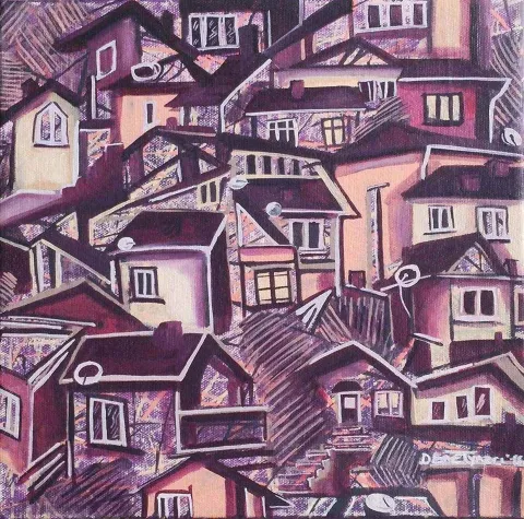 "isimsiz" eseri DEMET YAZICI tarafından 2016 yılında 25x25 cm ölçülerinde Tuval üzeri akrilik ve yağlı boya tekniği ile yapılmıştır.