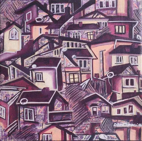 "isimsiz" eseri DEMET YAZICI tarafından 2016 yılında 25x25 cm ölçülerinde Tuval üzeri akrilik ve yağlı boya tekniği ile yapılmıştır.