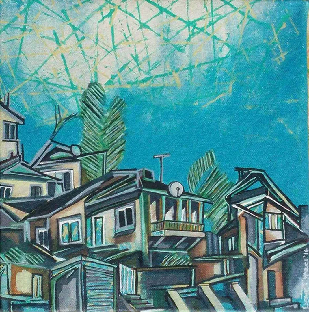 "isimsiz" eseri DEMET YAZICI tarafından 2016 yılında 25x25 cm ölçülerinde Tuval üzeri akrilik ve yağlı boya tekniği ile yapılmıştır.