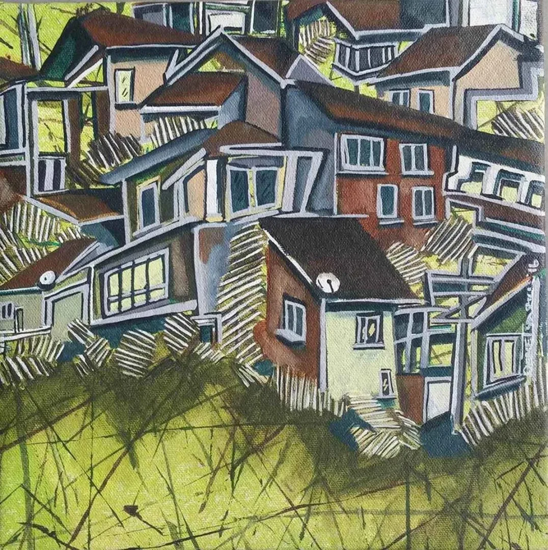 "isimsiz" eseri DEMET YAZICI tarafından 2016 yılında 25x25 cm ölçülerinde Tuval üzeri akrilik ve yağlı boya tekniği ile yapılmıştır.