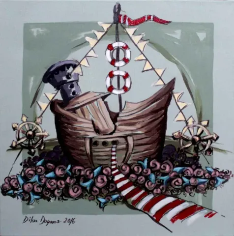 DEVRİM DEMİRAL — “isimsiz”, 2016 "isimsiz" eseri DEVRİM DEMİRAL tarafından 2016 yılında 25x25 cm ölçülerinde Tuval üzeri yağlı boya tekniği ile yapılmıştır.