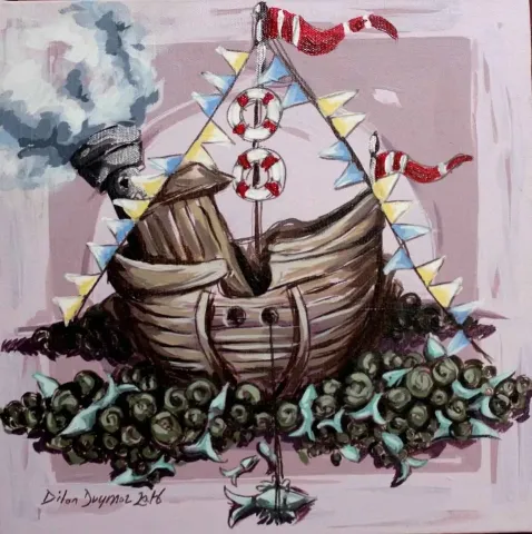 DİLAN DUYMAZ — “isimsiz”, 2016 "isimsiz" eseri DİLAN DUYMAZ tarafından 2016 yılında 25x25 cm ölçülerinde Tuval üzeri yağlı boya tekniği ile yapılmıştır.