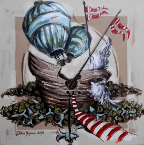 "isimsiz" eseri DİLAN DUYMAZ tarafından 2016 yılında 25x25 cm ölçülerinde Tuval üzeri yağlı boya tekniği ile yapılmıştır.