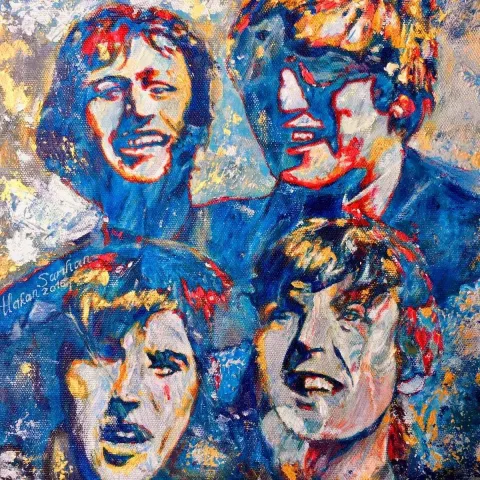 HAKAN SARIHAN — “My Beatles”, 2016 "My Beatles" eseri HAKAN SARIHAN tarafından 2016 yılında 25x25 cm ölçülerinde Tuval üzeri yağlı boya tekniği ile yapılmıştır.