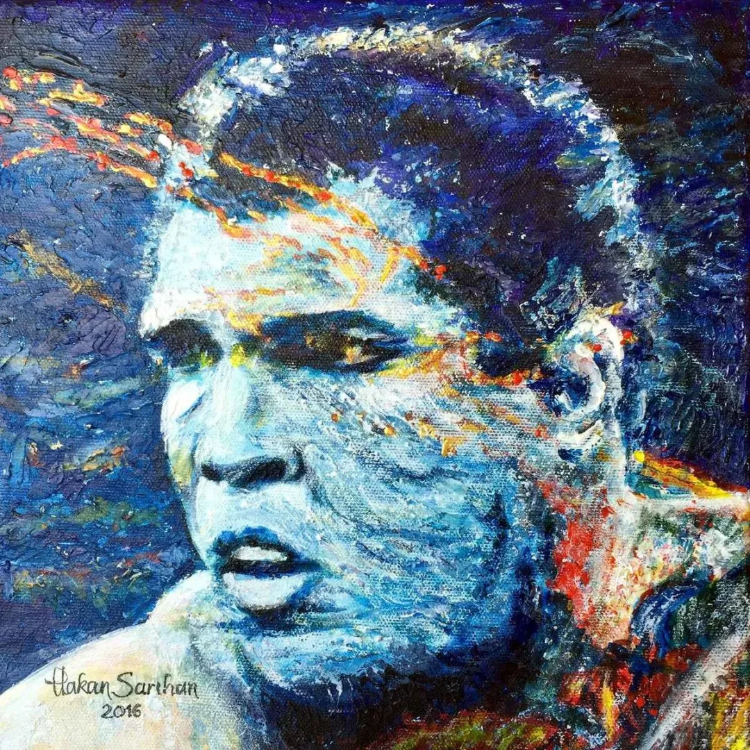 yakınlaştır "My M.Ali" eseri HAKAN SARIHAN tarafından 2016 yılında 25x25 cm ölçülerinde Tuval üzeri yağlı boya tekniği ile yapılmıştır.