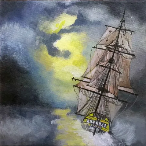 HATİCE ÇEVİK — “isimsiz”, 2016 "isimsiz" eseri HATİCE ÇEVİK tarafından 2016 yılında 25x25 cm ölçülerinde Tuval üzeri yağlı boya tekniği ile yapılmıştır.